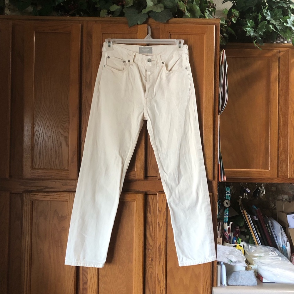 Everlane Women's Straight Leg Jeans in Cream